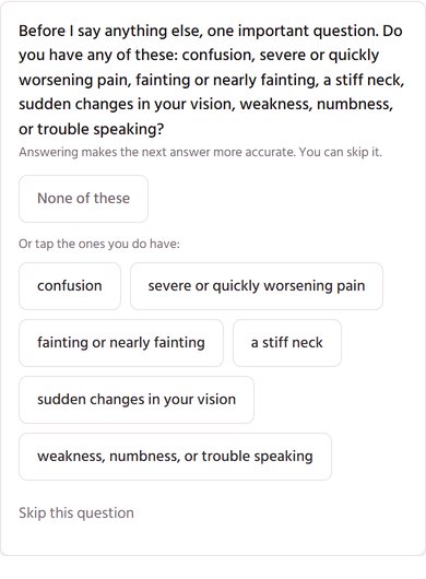 It asks before it answers